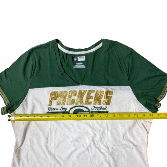 NFL Women’s Green Bay Packers Short Sleeve White/Green/Gold T-Shirt Size XXL - Picture 7 of 9